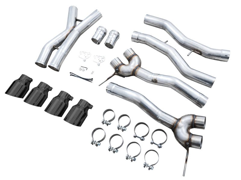 AWE Track Edition Catback Exhaust for BMW G8X M3/M4 - Diamond Black Tips - CPC Performance