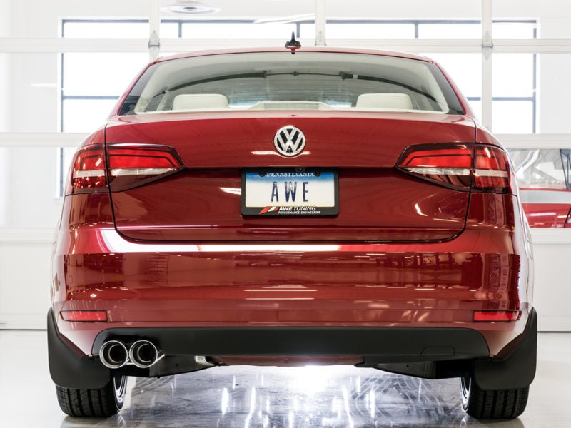 AWE Tuning 09 - 14 Volkswagen Jetta Mk6 1.4T Track Edition Exhaust - Chrome Silver Tips - CPC Performance