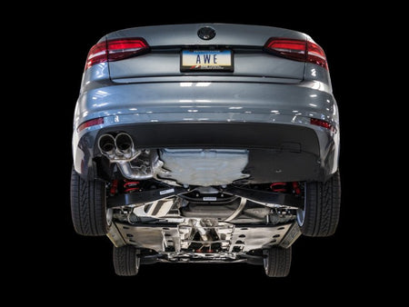 AWE Tuning 09 - 14 Volkswagen Jetta Mk6 1.4T Track Edition Exhaust - Chrome Silver Tips - CPC Performance