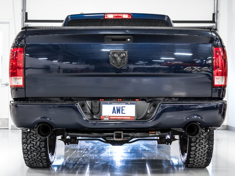 AWE Tuning 09 - 18 RAM 1500 5.7L (w/Cutouts) 0FG Dual Rear Exit Cat - Back Exhaust - Diamond Black Tips - CPC Performance