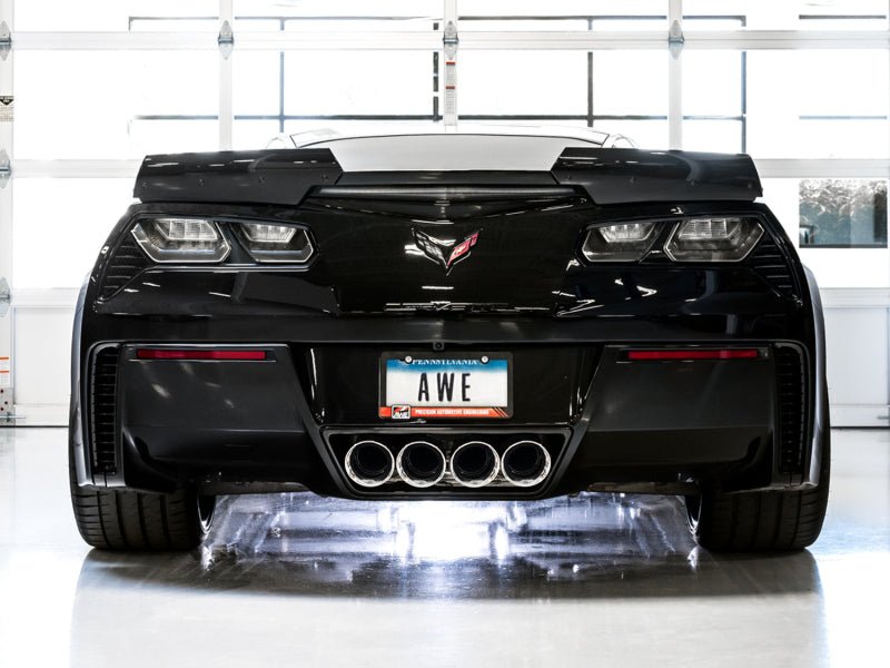 AWE Tuning 14 - 19 Chevy Corvette C7 Z06/ZR1 (w/o AFM) Touring Edition Axle - Back Exhaust w/Chrome Tips - CPC Performance