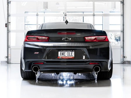 AWE Tuning 16 - 18 Chevrolet Camaro SS Axle - back Exhaust - Touring Edition (Chrome Silver Tips) - CPC Performance
