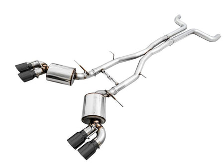 AWE Tuning 16 - 19 Chevy Camaro SS Non - Res Cat - Back Exhaust - Touring Edition (Quad Diamond Black Tips) - CPC Performance