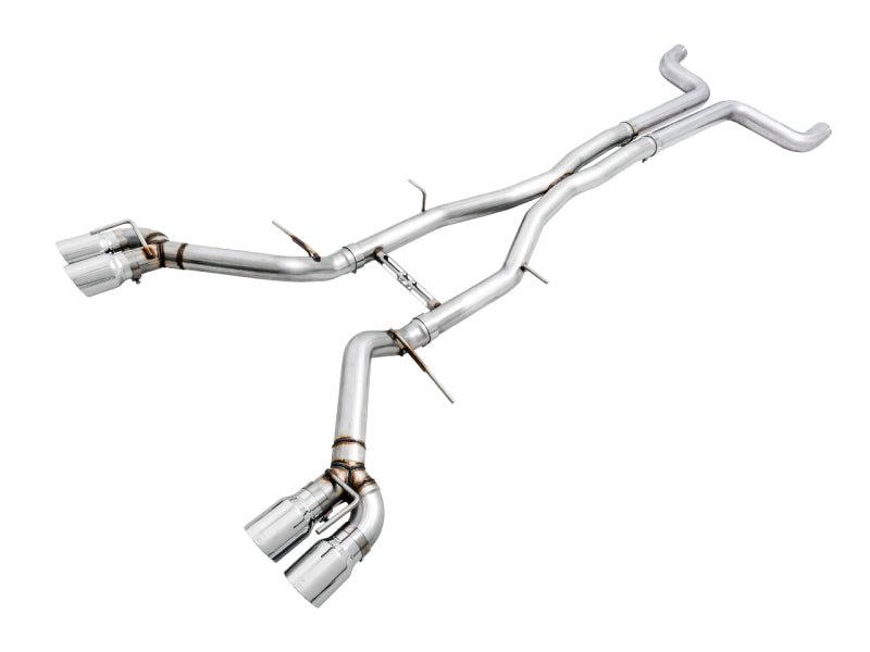 AWE Tuning 16 - 19 Chevy Camaro SS Non - Res Cat - Back Exhaust - Track Edition (Quad Chrome Silver Tips) - CPC Performance