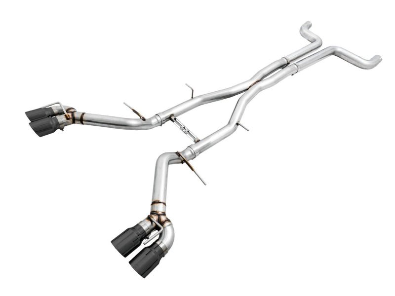 AWE Tuning 16 - 19 Chevy Camaro SS Non - Res Cat - Back Exhaust - Track Edition (Quad Diamond Black Tips) - CPC Performance