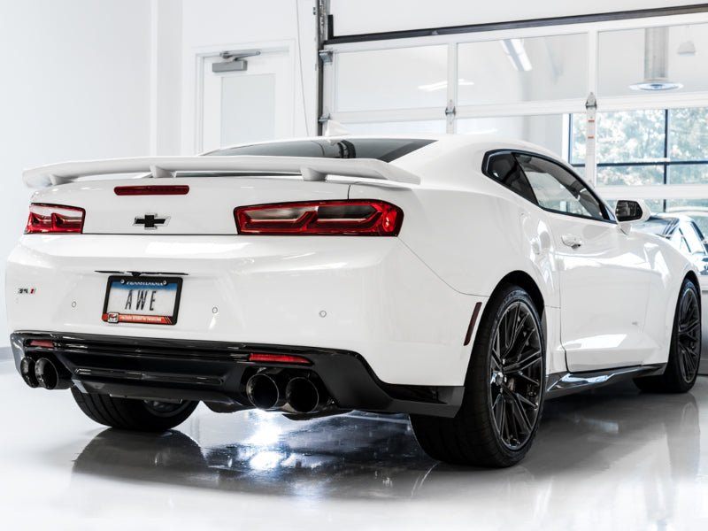 AWE Tuning 16 - 19 Chevy Camaro SS Res Cat - Back Exhaust - Touring Edition (Quad Diamond Black Tips) - CPC Performance