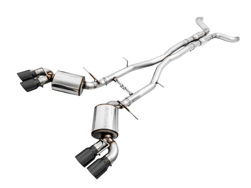 AWE Tuning 16 - 19 Chevy Camaro SS Res Cat - Back Exhaust - Touring Edition (Quad Diamond Black Tips) - CPC Performance