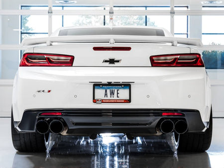 AWE Tuning 16 - 19 Chevy Camaro SS Res Cat - Back Exhaust - Touring Edition (Quad Diamond Black Tips) - CPC Performance