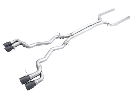 AWE Tuning 18 - 19 BMW M5 (F90) 4.4T AWD Cat - back Exhaust - Track Edition (Diamond Black Tips) - CPC Performance