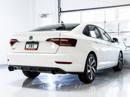 AWE Tuning 18 - 21 Volkswagen Jetta GLI Mk7 Touring Exhaust - Diamond Black Tips (Fits High - Flow DP) - CPC Performance