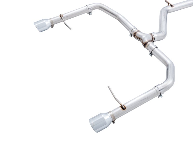 AWE Tuning 18 - 21 Volkswagen Jetta GLI Mk7 Track Edition Exhaust - Chrome Silver Tips (Fits OEM DP) - CPC Performance