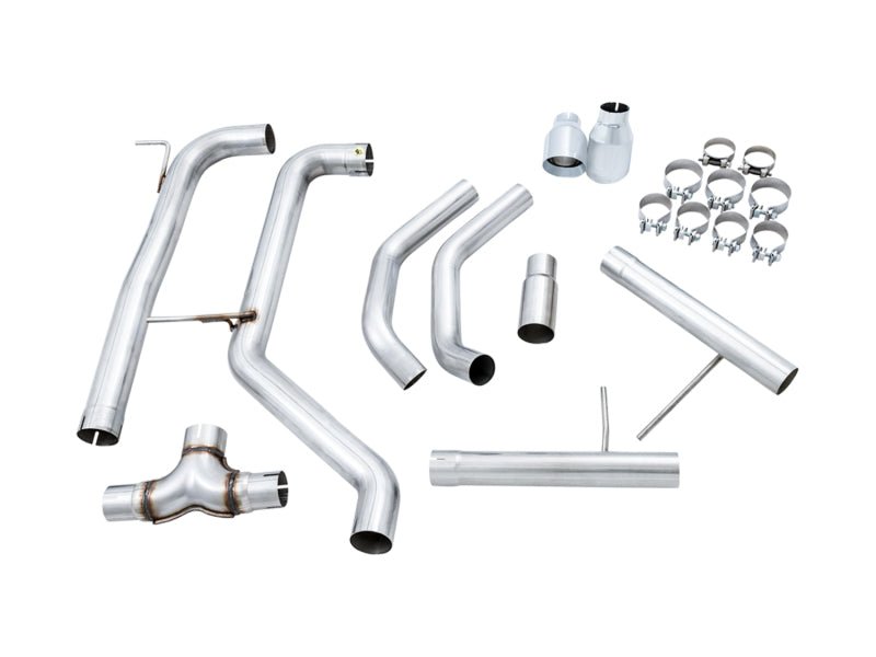 AWE Tuning 18 - 21 Volkswagen Jetta GLI Mk7 Track Edition Exhaust - Chrome Silver Tips (Fits OEM DP) - CPC Performance