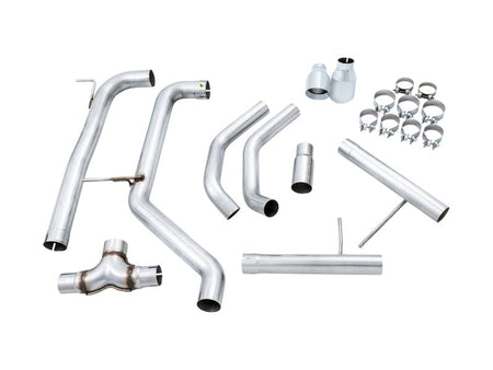 AWE Tuning 18 - 21 Volkswagen Jetta GLI Mk7 Track Edition Exhaust - Chrome Silver Tips (Fits OEM DP) - CPC Performance