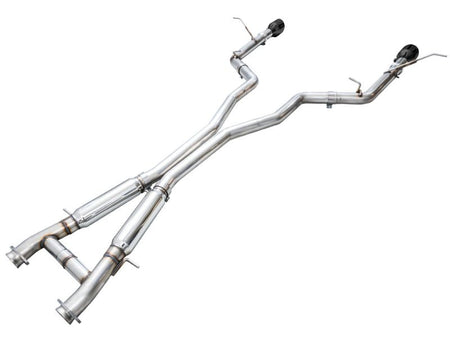 AWE Tuning 18 - 23 Dodge Durango SRT & Hellcat Track Edition Exhaust - Diamond Black Tips - CPC Performance