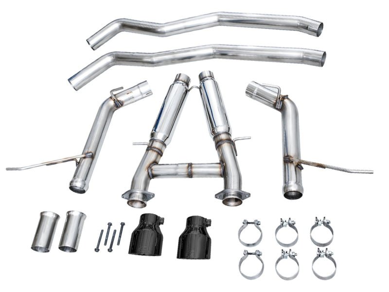 AWE Tuning 18 - 23 Dodge Durango SRT & Hellcat Track Edition Exhaust - Diamond Black Tips - CPC Performance