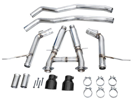 AWE Tuning 18 - 23 Dodge Durango SRT & Hellcat Track Edition Exhaust - Diamond Black Tips - CPC Performance