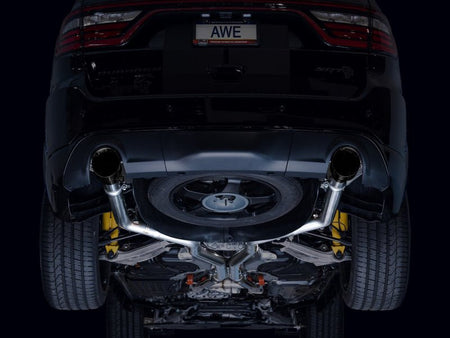 AWE Tuning 18 - 23 Dodge Durango SRT & Hellcat Track Edition Exhaust - Diamond Black Tips - CPC Performance