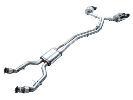 AWE Tuning 19 - 23 Audi C8 S6/S7 2.9T V6 AWD Touring Edition Exhaust - Diamond Black Tips - CPC Performance