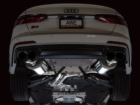 AWE Tuning 19 - 23 Audi C8 S6/S7 2.9T V6 AWD Touring Edition Exhaust - Diamond Black Tips - CPC Performance