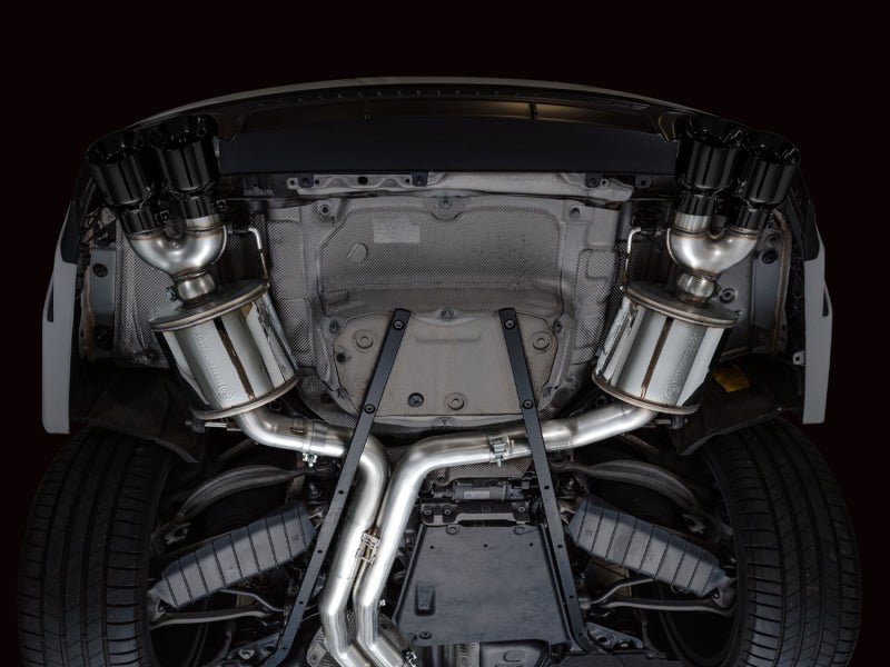 AWE Tuning 19 - 23 Audi C8 S6/S7 2.9T V6 AWD Touring Edition Exhaust - Diamond Black Tips - CPC Performance