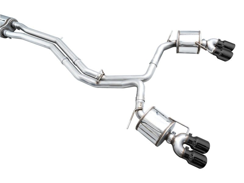 AWE Tuning 19 - 23 Audi C8 S6/S7 2.9T V6 AWD Touring Edition Exhaust - Diamond Black Tips - CPC Performance