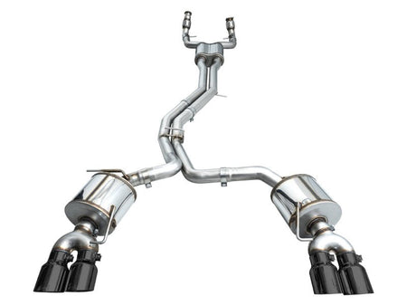 AWE Tuning 19 - 23 Audi C8 S6/S7 2.9T V6 AWD Touring Edition Exhaust - Diamond Black Tips - CPC Performance