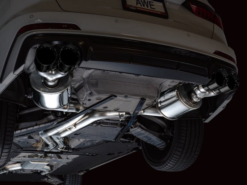 AWE Tuning 19 - 23 Audi C8 S6/S7 2.9T V6 AWD Touring Edition Exhaust - Diamond Black Tips - CPC Performance