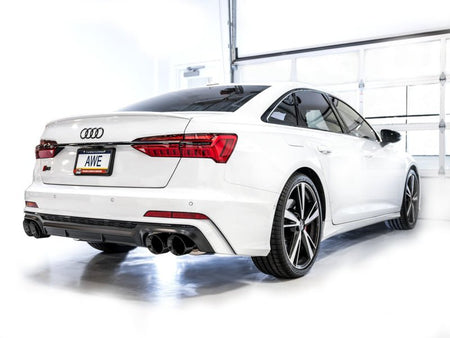 AWE Tuning 19 - 23 Audi C8 S6/S7 2.9T V6 AWD Touring Edition Exhaust - Diamond Black Tips - CPC Performance
