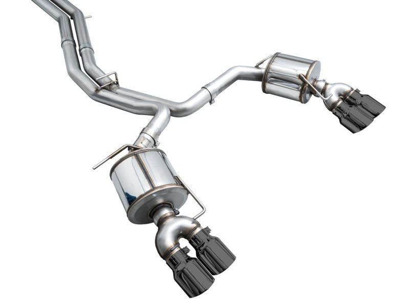 AWE Tuning 19 - 23 Audi C8 S6/S7 2.9T V6 AWD Touring Edition Exhaust - Diamond Black Tips - CPC Performance