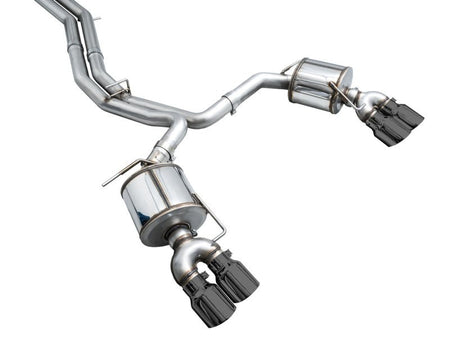 AWE Tuning 19 - 23 Audi C8 S6/S7 2.9T V6 AWD Touring Edition Exhaust - Diamond Black Tips - CPC Performance