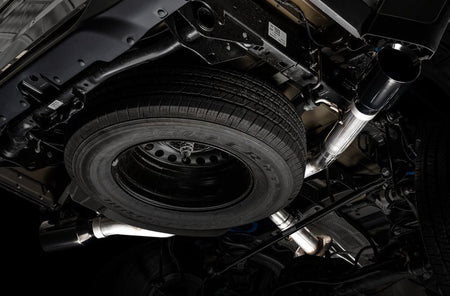 AWE Tuning 20 - 21 Jeep Gladiator JT 3.6L Tread Edition Cat - Back Dual Exhaust - Diamond Black Tip - CPC Performance