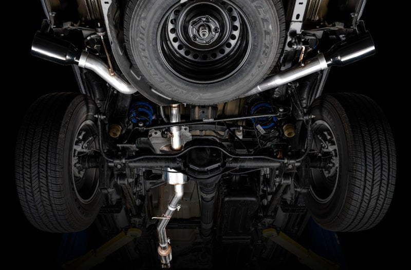 AWE Tuning 20 - 21 Jeep Gladiator JT 3.6L Tread Edition Cat - Back Dual Exhaust - Diamond Black Tip - CPC Performance