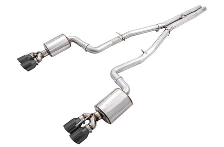 AWE Tuning 2015+ Dodge Challenger 6.4L/6.2L Non - Resonated Touring Edition Exhaust - Quad Black Tips - CPC Performance