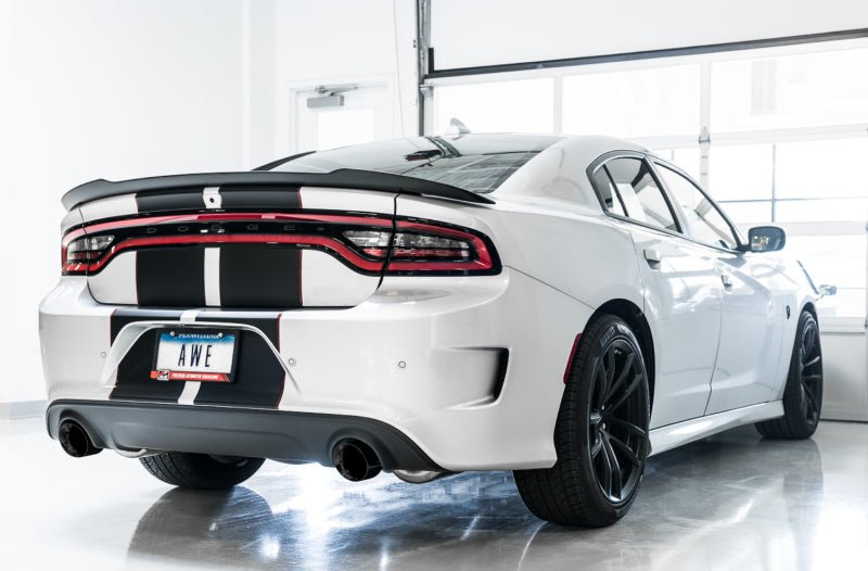 AWE Tuning 2015+ Dodge Charger 6.4L/6.2L Non - Resonated Touring Edition Exhaust - Diamond Blk Tips - CPC Performance