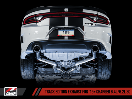 AWE Tuning 2015+ Dodge Charger 6.4L/6.2L Supercharged Track Edition Exhaust - Chrome Silver Tips - CPC Performance