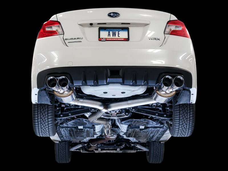 AWE Tuning 2015+ Subaru WRX VA Sedan Touring Edition Exhaust - Chrome Silver Tips (102mm) - CPC Performance