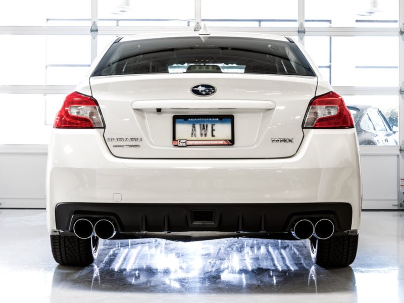 AWE Tuning 2015+ Subaru WRX VA Sedan Touring Edition Exhaust - Chrome Silver Tips (102mm) - CPC Performance