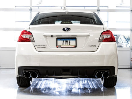 AWE Tuning 2015+ Subaru WRX VA Sedan Touring Edition Exhaust - Chrome Silver Tips (102mm) - CPC Performance