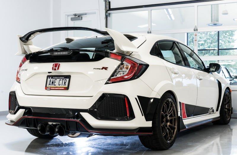 AWE Tuning 2017+ Honda Civic Type R Touring Edition Exhaust w/Front & Mid Pipe - Diamond Blk Tips - CPC Performance