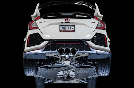 AWE Tuning 2017+ Honda Civic Type R Touring Edition Exhaust w/Front & Mid Pipe - Diamond Blk Tips - CPC Performance