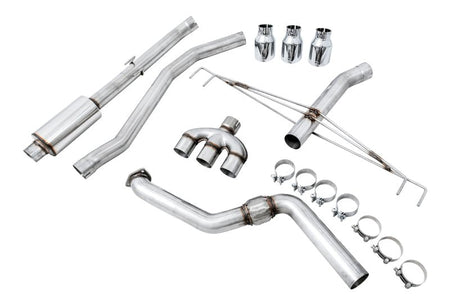 AWE Tuning 2017+ Honda Civic Type R Track Edition Exhaust w/Front Pipe & Triple Chrome Silver Tips - CPC Performance