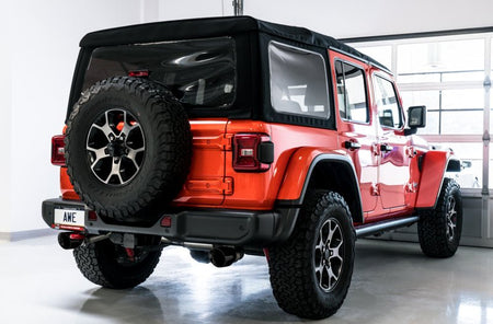 AWE Tuning 2018+ Jeep Wrangler JL/JLU Tread Edition Axle - Back Dual Exhaust - Diamond Black Tips - CPC Performance