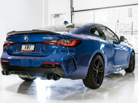 AWE Tuning 2019+ BMW M340i (G20) Resonated Touring Edition Exhaust - Quad Diamond Black Tips - CPC Performance