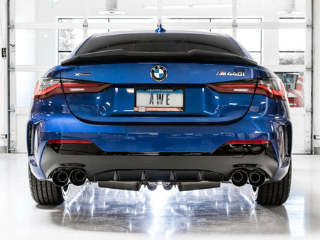 AWE Tuning 2019+ BMW M340i (G20) Resonated Touring Edition Exhaust - Quad Diamond Black Tips - CPC Performance
