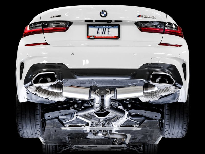 AWE Tuning 2019+ BMW M340i (G20) Resonated Touring Edition Exhaust (Use OE Tips) - CPC Performance