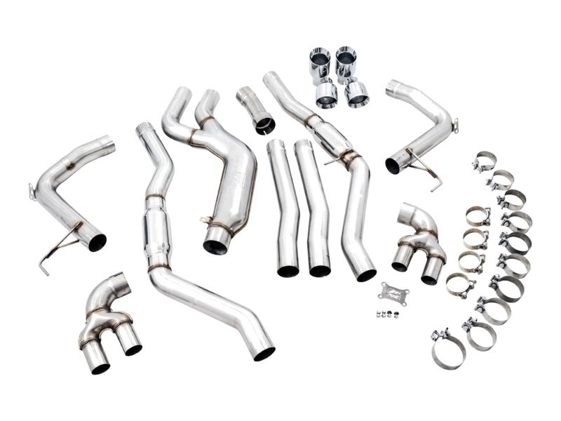 AWE Tuning 2019+ BMW M340i (G20) Track Edition Exhaust - Quad Chrome Silver Tips - CPC Performance