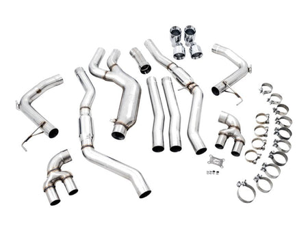 AWE Tuning 2019+ BMW M340i (G20) Track Edition Exhaust - Quad Chrome Silver Tips - CPC Performance