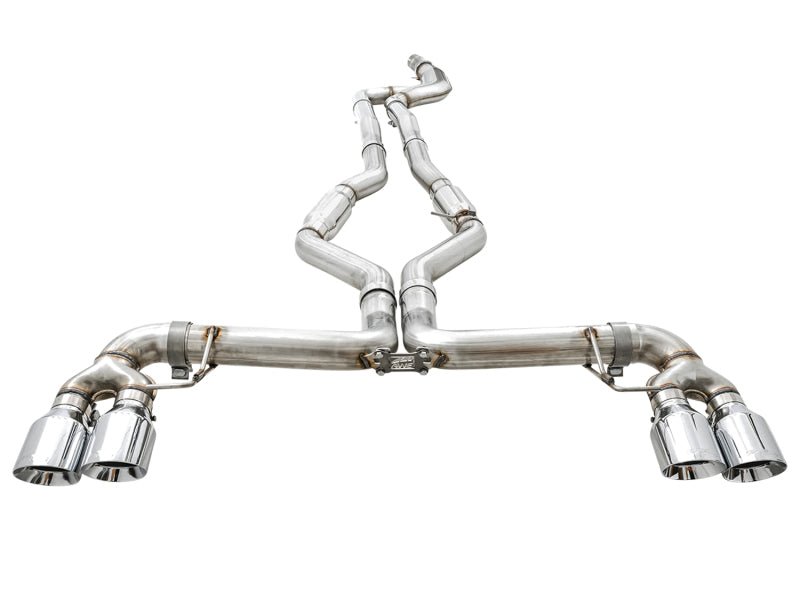 AWE Tuning 2019+ BMW M340i (G20) Track Edition Exhaust - Quad Chrome Silver Tips - CPC Performance