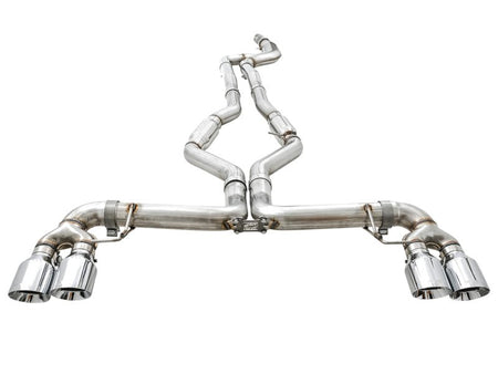 AWE Tuning 2019+ BMW M340i (G20) Track Edition Exhaust - Quad Chrome Silver Tips - CPC Performance