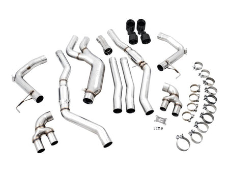 AWE Tuning 2019+ BMW M340i (G20) Track Edition Exhaust - Quad Diamond Black Tips - CPC Performance